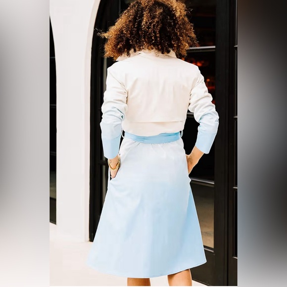 New (NWT) Amazon The Drop. Airy ombre double breast belted trench coat. Size XL - Picture 5 of 13